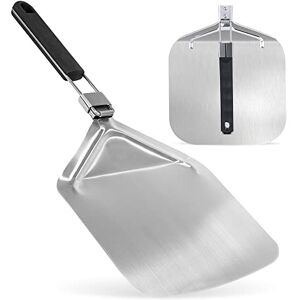 Nutrichef Large Pizza Peel 12 Inch 61 x 30cm, Non-Stick Pizza Paddle, Pizza Oven Accessories, Stainless Steel Pizza Shovel Server- Spatula Turning Peel w/Foldable Wooden Handle, Dishwasher Safe Nutrichef Large Pizza Peel 12 Inch 61 x 30cm, Non-Stick Pizza Paddle, Pizza Oven Accessories, Stainless Steel Pizza Shovel Server- Spatula Turning Peel w/Foldable Wooden Handle, Dishwasher Safe