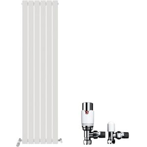 VeeBath iBathUK Apex Tall Vertical Radiator with Mirror, Single Flat Panel, 1800x450mm, Wall Mounted for Bathroom,Kitchen,Living Room with Radiator Valve Anthracite VeeBath iBathUK Apex Tall Vertical Radiator with Mirror, Single Flat Panel, 1800x450mm, Wall Mounted for Bathroom,Kitchen,Living Room with Radiator Valve Anthracite