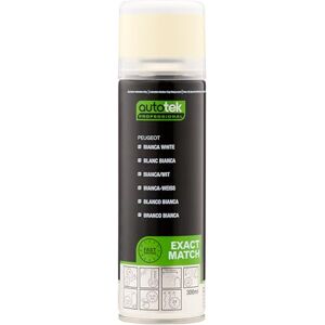 Autotek Professional Exact Match Car Spray Paint, Peugeot Bianca White Aerosol Spray, 300 ml Autotek Professional Exact Match Car Spray Paint, Peugeot Bianca White Aerosol Spray, 300 ml