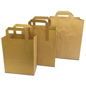 JeeJaan® SOS Paper Bags White & Brown Various Sizes Plain & Twisted Handle Options Eco-Friendly, Durable, Recyclable Shopping Bags (250, Brown - Plain Handle, Large (10 x 12 + 5.5")) JeeJaan® SOS Paper Bags White & Brown Various Sizes Plain & Twisted Handle Options Eco-Friendly, Durable, Recyclable Shopping Bags (250, Brown - Plain Handle, Large (10 x 12 + 5.5"))