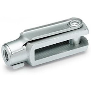 Ganter Normelemente Ganter Norm Elements Anchors Forks with Joints GN 751 with Snap Bolts Galvanised Steel Blue Passivated, Silver, GN 751-12-24-M12-B Ganter Normelemente Ganter Norm Elements Anchors Forks with Joints GN 751 with Snap Bolts Galvanised Steel Blue Passivated, Silver, GN 751-12-24-M12-B