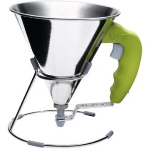 DE BUYER 3353.20 Kwik Stainless Steel Mini Piston Funnel, 0.8 Litres, Green DE BUYER 3353.20 Kwik Stainless Steel Mini Piston Funnel, 0.8 Litres, Green