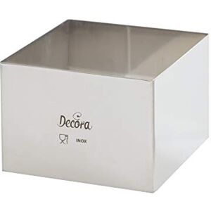 Decora Stainless Steel Square Shape, Silver, 18 x 18 x 6 cm Decora Stainless Steel Square Shape, Silver, 18 x 18 x 6 cm