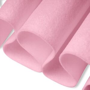 FabricLA Craft Felt Fabric 72" Inch (182 cm) Wide & 1.6mm Thick Felt Fabric by The Yard Baby Pink, 1 Yard (90 CM / 0.9 Meter) FabricLA Craft Felt Fabric 72" Inch (182 cm) Wide & 1.6mm Thick Felt Fabric by The Yard Baby Pink, 1 Yard (90 CM / 0.9 Meter)