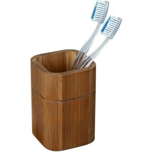 WENKO Serro Toothbrush Holder Bamboo Cup Dental Care Cosmetic Storage WENKO Serro Toothbrush Holder Bamboo Cup Dental Care Cosmetic Storage