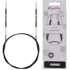 KNITPRO Karbonz Fixed Circular Needles 16" (40cm) 4.00 mm KNITPRO Karbonz Fixed Circular Needles 16" (40cm) 4.00 mm