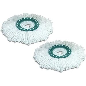 Leifheit Replacement Head Clean Twist Disc Mop, x 2 Pack, High Dirt and Water Absorption with Effective Micro Fibre Cleaning, Microfibre, White, 21 x 17 x 8.5 cm Leifheit Replacement Head Clean Twist Disc Mop, x 2 Pack, High Dirt and Water Absorption with Effective Micro Fibre Cleaning, Microfibre, White, 21 x 17 x 8.5 cm