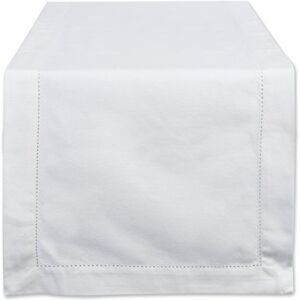 DII 100% Cotton, Machine Washable, Everyday Hemstitch Kitchen Table Runner for Dinner Parties, Events, Decor 14x72-Off White, 14 x 72 DII 100% Cotton, Machine Washable, Everyday Hemstitch Kitchen Table Runner for Dinner Parties, Events, Decor 14x72-Off White, 14 x 72
