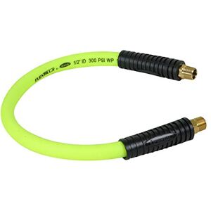Legacy Manufacturing Flexzilla Swivel Whip Air Hose 2 Feet 1/2" Hose I.D. and 3/8" Fittings Extreme All-Weather Flexibility Durable and Abrasion-Resistant Outer Cover, 3/8" NPT Ends Legacy Manufacturing Flexzilla Swivel Whip Air Hose 2 Feet 1/2" Hose I.D. and 3/8" Fittings Extreme All-Weather Flexibility Durable and Abrasion-Resistant Outer Cover, 3/8" NPT Ends