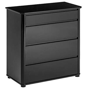 Premier Housewares 4-Drawer High Gloss Chest, Black Premier Housewares 4-Drawer High Gloss Chest, Black