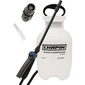 Chapin International Chapin 20075 Disinfectant Bleach Sprayer, 1 Gallon, Made in the USA, Adjustable Cone Nozzle, Compatible with Bleach Solutions and Fungicides, Translucent White Chapin International Chapin 20075 Disinfectant Bleach Sprayer, 1 Gallon, Made in the USA, Adjustable Cone Nozzle, Compatible with Bleach Solutions and Fungicides, Translucent White