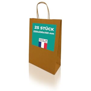 h-Green Paper Carrier Bags Recycled Paper Brown 220 x 330 x 100 cm Pack of 25 h-Green Paper Carrier Bags Recycled Paper Brown 220 x 330 x 100 cm Pack of 25