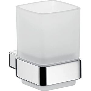 Emco Loft 237577 Glass Holder Frosted Crystal Glass Chrome Emco Loft 237577 Glass Holder Frosted Crystal Glass Chrome