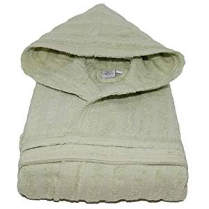 Italian Bed Linen Sogni e Capricci Horizon/Lines Bathrobe Fitted with Hood,Pockets and Belt, Light Green, S/M Italian Bed Linen Sogni e Capricci Horizon/Lines Bathrobe Fitted with Hood,Pockets and Belt, Light Green, S/M
