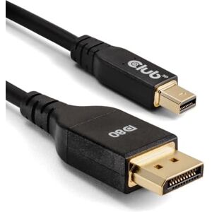 Club 3D CAC-1116 MiniDisplayPort to DisplayPort DP80 Bidirectional Vesa Certified Cable 1m/ 3.28 ft Club 3D CAC-1116 MiniDisplayPort to DisplayPort DP80 Bidirectional Vesa Certified Cable 1m/ 3.28 ft