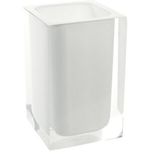 Gedy Rainbow Square Toothbrush Holder, White Gedy Rainbow Square Toothbrush Holder, White