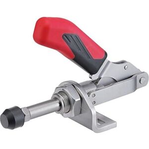 AMF 94094 Push-Pull Type Toggle clamp "6841", Size 0, with Angle Base, red/Silver AMF 94094 Push-Pull Type Toggle clamp "6841", Size 0, with Angle Base, red/Silver