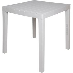 Dmora Outdoor Table Vicenza, Square garden shelf, Indoor and outdoor fixed table, 100% Made in Italy, 78x78h72 cm, White Dmora Outdoor Table Vicenza, Square garden shelf, Indoor and outdoor fixed table, 100% Made in Italy, 78x78h72 cm, White