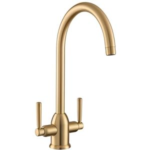 Rangemaster TPM1BB/ Parma Dual Lever Brass Tap, Brushed Bras Rangemaster TPM1BB/ Parma Dual Lever Brass Tap, Brushed Bras