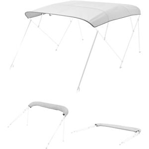 VEVOR 4 Bow Boat Bimini Tops, 600D Polyester Canopy, Waterproof & Sun Protection Boat Awning Canopy with Storage Bag, Bimini Top Replacement, 96"Lx(91"-96") W, Light Grey(Support Frame Not Included) VEVOR 4 Bow Boat Bimini Tops, 600D Polyester Canopy, Waterproof & Sun Protection Boat Awning Canopy with Storage Bag, Bimini Top Replacement, 96"Lx(91"-96") W, Light Grey(Support Frame Not Included)