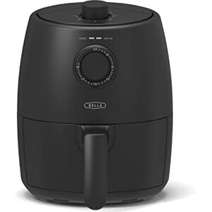 BELLA 2 L Manual Air Fryer Oven and 5-in-1 Multicooker with Removable Nonstick and Dishwasher Safe Crisping Tray and Basket, 1200 Watt Heating System, Matte Black BELLA 2 L Manual Air Fryer Oven and 5-in-1 Multicooker with Removable Nonstick and Dishwasher Safe Crisping Tray and Basket, 1200 Watt Heating System, Matte Black