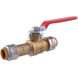 SharkBite UR24735 Brass Push Slip Ball Valve, 1/2 in SharkBite UR24735 Brass Push Slip Ball Valve, 1/2 in