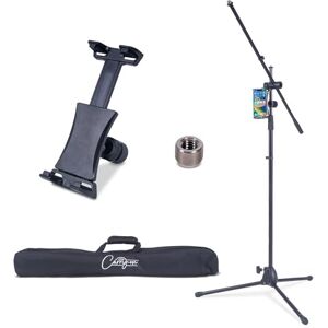 Carry-on Folding Microphone Stand with Phone or Tablet Holder, Heavy Duty Collapsible Tripod Stand, Storage Bag Included, Adjustable, Perfect for Performance Carry-on Folding Microphone Stand with Phone or Tablet Holder, Heavy Duty Collapsible Tripod Stand, Storage Bag Included, Adjustable, Perfect for Performance
