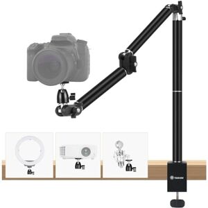 TARION Overhead Desk Camera Mount Heavy Duty Desktop DSLR Stand with Articulating Arm Ballhead with C Clamp Flexible Camera Arm with 1/4'' Screw for Photograhpy TKA01-L (Upgraded Version) TARION Overhead Desk Camera Mount Heavy Duty Desktop DSLR Stand with Articulating Arm Ballhead with C Clamp Flexible Camera Arm with 1/4'' Screw for Photograhpy TKA01-L (Upgraded Version)