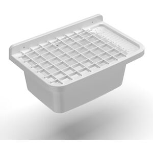 Adventa PP Resin Bowl with Grid, Wall mounting, with Siphon and Waste, Resistant to acids of Common use, Laundry, Garage, Outdoor, 40W, White, 60L x 40P x 25H cm Adventa PP Resin Bowl with Grid, Wall mounting, with Siphon and Waste, Resistant to acids of Common use, Laundry, Garage, Outdoor, 40W, White, 60L x 40P x 25H cm