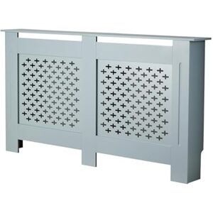 Home Source Radiator Cover Wooden Wall Cabinet Shelf Decorative Grill, Grey, Large 152cm Home Source Radiator Cover Wooden Wall Cabinet Shelf Decorative Grill, Grey, Large 152cm