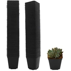 GOETOR Pastic Nursery Pots Square Plant Pot 100 Pcs Durable Balck Starter Container for Starting Seedlings or Succulents (2.2 Inch) GOETOR Pastic Nursery Pots Square Plant Pot 100 Pcs Durable Balck Starter Container for Starting Seedlings or Succulents (2.2 Inch)