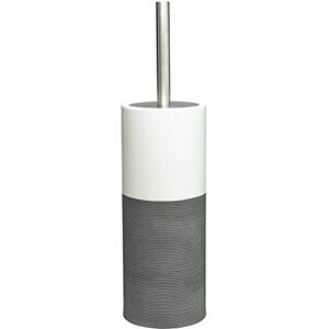 Sealskin Doppio Toilet Brush and Holder, Porcelain, Grey, 10.1 x 38.3 x 10.1 cm Sealskin Doppio Toilet Brush and Holder, Porcelain, Grey, 10.1 x 38.3 x 10.1 cm