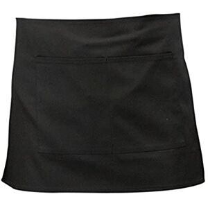 Genware NEV-NA06 Apron, Short With Split Pocket, 70 cm x 37 cm, Black Genware NEV-NA06 Apron, Short With Split Pocket, 70 cm x 37 cm, Black