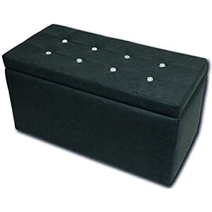 Dmora Talamo Italia Storage pouf in imitation leather, gray color, Measurements 90 x 45 x 45 cm Dmora Talamo Italia Storage pouf in imitation leather, gray color, Measurements 90 x 45 x 45 cm