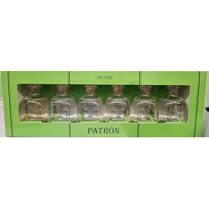Patrón Silver Premium Tequila, 40% ABV, 6 x 5 cl / 50 ml, Made from the Finest 100% Weber Blue Agave, Handcrafted in Small Batches in Mexico Patrón Silver Premium Tequila, 40% ABV, 6 x 5 cl / 50 ml, Made from the Finest 100% Weber Blue Agave, Handcrafted in Small Batches in Mexico