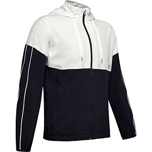 Under Armour Athlete Recovery Woven Warm-Up Top Black/Onyx White/Metallic Silver (002), X-Large Under Armour Athlete Recovery Woven Warm-Up Top Black/Onyx White/Metallic Silver (002), X-Large