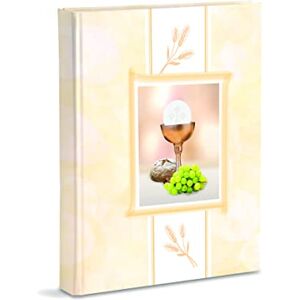 Mareli First Communion Photo Album 23 x 30 cm 60 White Pages in Thick and Durable Cardboard Intervaled with Pergamin, Goblet and Grapes Mareli First Communion Photo Album 23 x 30 cm 60 White Pages in Thick and Durable Cardboard Intervaled with Pergamin, Goblet and Grapes