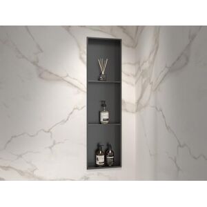 MARWELL Como Wall Recess 92 x 32 cm Stainless Steel Black Wall Recess Shower Shelf Black MARWELL Como Wall Recess 92 x 32 cm Stainless Steel Black Wall Recess Shower Shelf Black