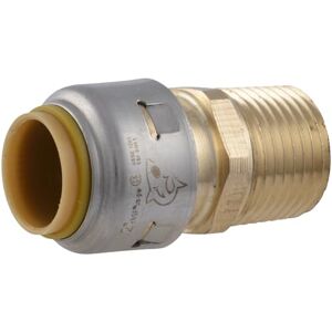 SharkBite Max 1/2 Inch MNPT Adapter, Push to Connect Brass Plumbing Fitting, PEX Pipe, Copper, CPVC, PE-RT, HDPE, UR120A SharkBite Max 1/2 Inch MNPT Adapter, Push to Connect Brass Plumbing Fitting, PEX Pipe, Copper, CPVC, PE-RT, HDPE, UR120A
