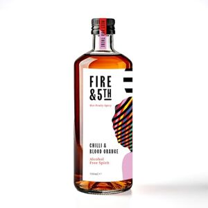 Fire & 5th Alcohol Free Spirit Alternative Chilli & Blood Orange Non-Alcoholic Spirit Ideal for Non-Alcoholic Cocktails 700ml Fire & 5th Alcohol Free Spirit Alternative Chilli & Blood Orange Non-Alcoholic Spirit Ideal for Non-Alcoholic Cocktails 700ml