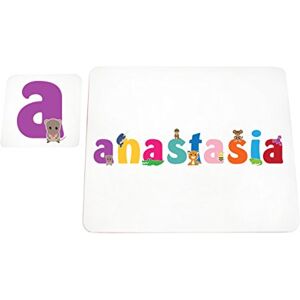 Little Helper lhv-anastasia-coasterandplacemat-15it Coasters and Placemats with Gloss Finish, Personalised, Girls Name Anastasia, Multi-Colour, 21 x 30 x 2 cm Little Helper lhv-anastasia-coasterandplacemat-15it Coasters and Placemats with Gloss Finish, Personalised, Girls Name Anastasia, Multi-Colour, 21 x 30 x 2 cm