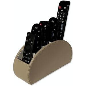 Osco Faux Leather Remote Organiser – 5 Sections/Compartments for Remotes, Pens, Make-Up, Office Accessories – Desk, Sofa or TV Stand Storage, Light Taupe (12×22.5×7.8 cm) Osco Faux Leather Remote Organiser – 5 Sections/Compartments for Remotes, Pens, Make-Up, Office Accessories – Desk, Sofa or TV Stand Storage, Light Taupe (12×22.5×7.8 cm)