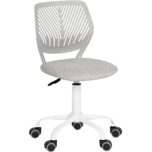 FurnitureR Morandi Colorful Office Chair, Modern Design Adjustable Computer Chair Armless Swivel Computer Chair for Kids Bedroom, Home Office (Grey) FurnitureR Morandi Colorful Office Chair, Modern Design Adjustable Computer Chair Armless Swivel Computer Chair for Kids Bedroom, Home Office (Grey)