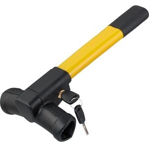 Relaxdays Car Steering Wheel Lock, Adjustable, Anti-Theft Device, Van Crook Protection, Universal, Steel, Yellow/Black, Plastic, 36 x 18 x 8 cm Relaxdays Car Steering Wheel Lock, Adjustable, Anti-Theft Device, Van Crook Protection, Universal, Steel, Yellow/Black, Plastic, 36 x 18 x 8 cm