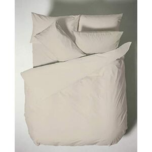 Bianca Plain Dyed Neutral Duvet Cover Set for 150 cm Bed 100% Cotton Percale Bianca Plain Dyed Neutral Duvet Cover Set for 150 cm Bed 100% Cotton Percale