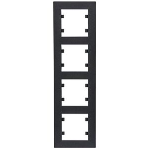 Hager Lumina Intense Series Frame (WL5643) 4 Vertical Elements Black Hager Lumina Intense Series Frame (WL5643) 4 Vertical Elements Black