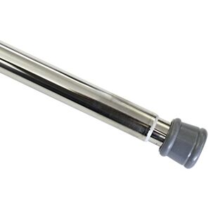 Gardinia Tension Rod, Metal Rod, Extendable, Drill- and Screw-less Assembly, 23/26 mm Diameter, 80-130 cm Long, Nickel Finish Gardinia Tension Rod, Metal Rod, Extendable, Drill- and Screw-less Assembly, 23/26 mm Diameter, 80-130 cm Long, Nickel Finish