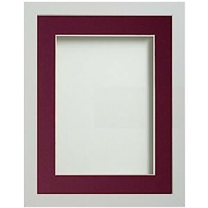 Frame Company Allington White 10x8 inch Frame With Plum Mount For Image 6x4 inch *Choice of sizes* Fitted with Real Glass Frame Company Allington White 10x8 inch Frame With Plum Mount For Image 6x4 inch *Choice of sizes* Fitted with Real Glass