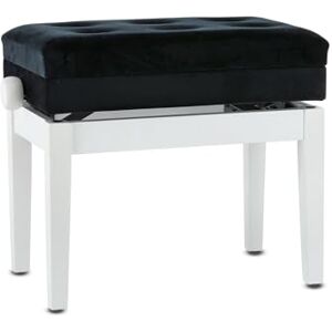 Gewa Piano Bench Deluxe Compartment, white matte, with sheet music compartment Gewa Piano Bench Deluxe Compartment, white matte, with sheet music compartment