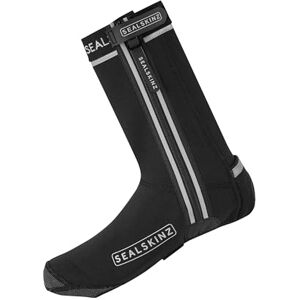SEALSKINZ Barsham Unisex All Weather LED Open Sole Cycle Overshoe for Extreme Weather Cycling Accessories Easy to Adjust High Visibility Black SEALSKINZ Barsham Unisex All Weather LED Open Sole Cycle Overshoe for Extreme Weather Cycling Accessories Easy to Adjust High Visibility Black